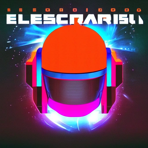 electroclash music, portada de disco, cyberpunk, futurismo, punk, musica, album, arte, daft punk, techno music, 
