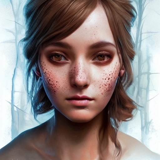 beautiful digital painting of a du juan stylish female forest with high detail, real life skin, freckles, 8 k, stunning detail, works by artgerm, greg rutkowski and alphonse mucha, unreal engine 5, 4 k uhd