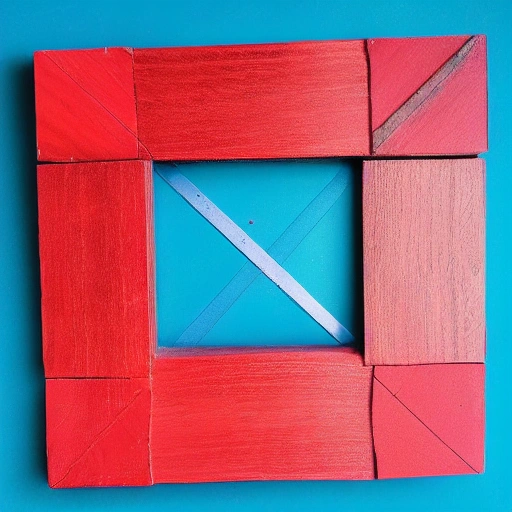 Create a kinetic art square frame using the Chilean flag.