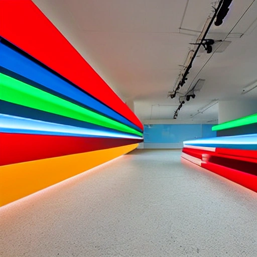 Create kinetic art in the style of Carlos Cruz Diez, representing the colors of the Chilean flag.