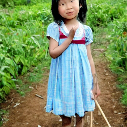 Once upon a time, there was a little girl named Lily who lived in a small village. Despite the simplicity of her life in the village, Lily was a happy and adventurous child. She would spend her days exploring the nearby forests, playing with her friends, and helping her parents with their farm work.