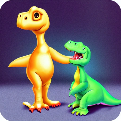 realistic and complex 3d baby dinosaur cartoon