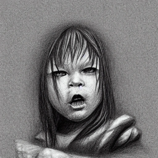 Devil Kid, Pencil Sketch