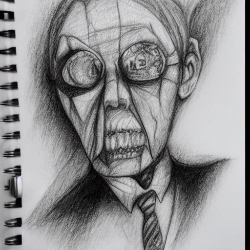 Corrupt Human, Pencil Sketch