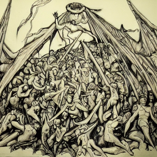 dante's inferno drawing