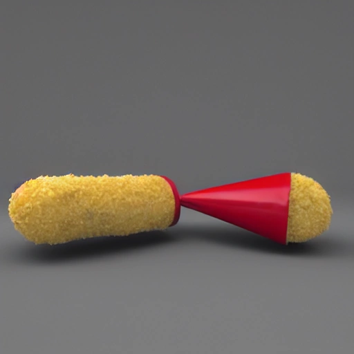 croquette and missile, 3D