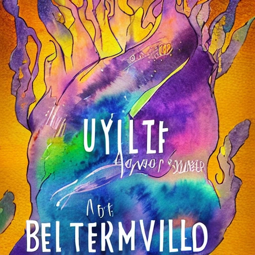 book cover , Water Color, using de concept "unlimited belief"