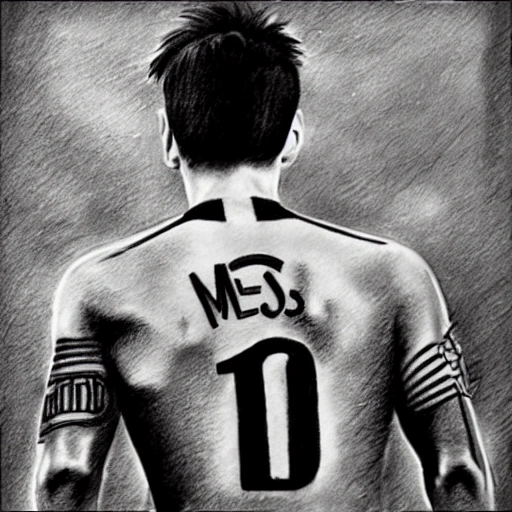Crowdsourced AI Art - Lionel Messi tattoo 