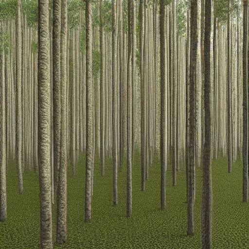 bosque cuadrado, 3D