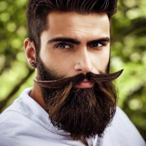 Hombre guapo con barba, de espaldas
