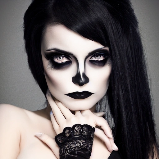professional portrait photograph of gorgeous goth girl, (((sultr ...