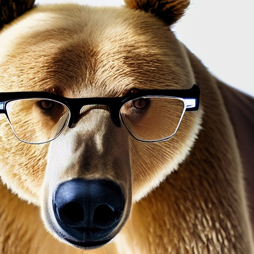 bear, glasses, smart
