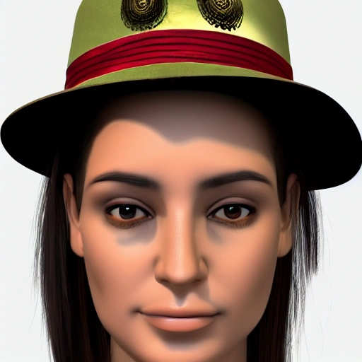 rostro femenino, morena, ojos claros, retrato, sombrero mexicano ,pistola ,arma,, 3D