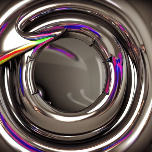 closeup 3D render of infinite chrome multicolor industrial big plumbing metal in 8k, raytracing, unreal engine, render, , 3D