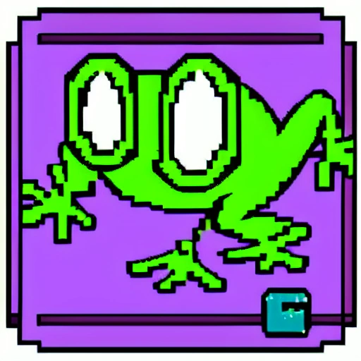 frog cartoon, pixelart 32x32, nintendo


