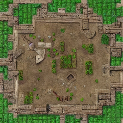 RPG Top Down Aerial View of a Neanderthal Cave Settlement with a Main Chamber, Side Rooms, Stalactites, and a Lookout Point. Battle Map, Google Map Style.