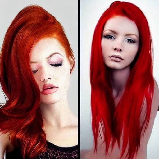 redhair beautifull women realistic 