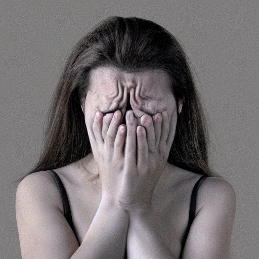 woman crying, 3D