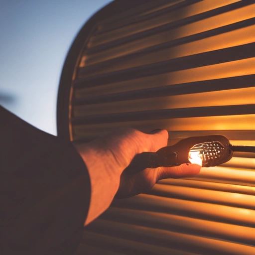 person lighting a patio heater, realistic style, type of photography