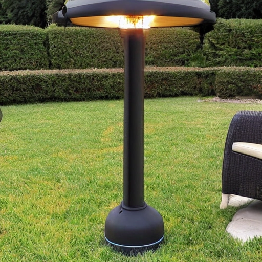 Patio heater with tools, realistic style, high quality photo type