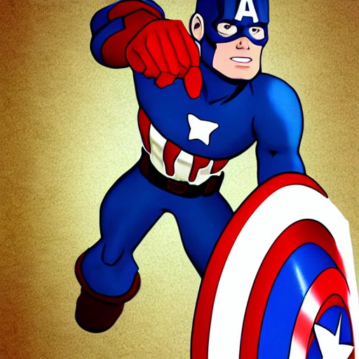 Captain America, Cartoon, , 3D