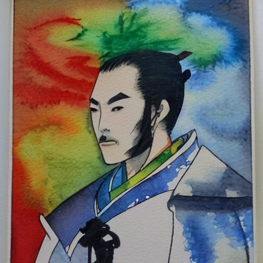 , Water Color, Water Color, samurai