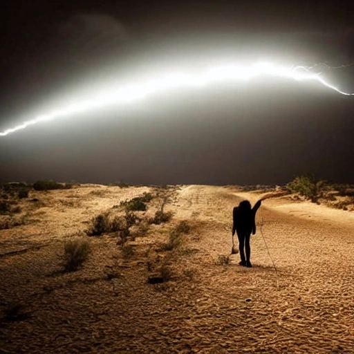 Era una noche oscura y tormentosa, el viento soplaba con fuerza. En medio de la tormenta, un hombre con una larga capa negra caminaba por las calles desiertas. De repente, se encontró con una bella dama de la noche al lado de una farola. La luz la iluminaba como si fuera un ángel, aunque solo sus ojos tenían esa santidad. , Oil Painting