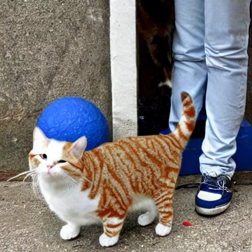 soda con mostasa y un gato azul
