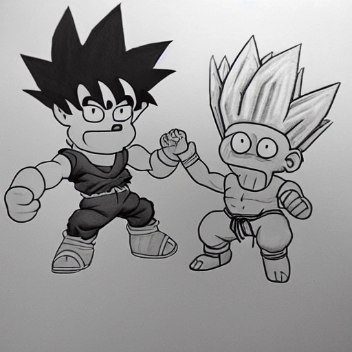 Thumb Image - Goku And Vegeta Drawing, HD Png Download , Transparent Png  Image - PNGitem