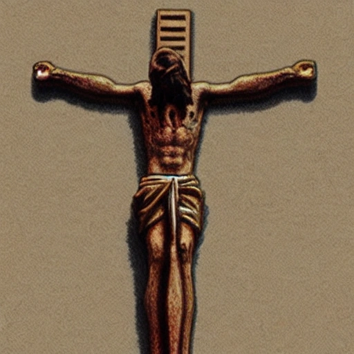 jesus cristo crucificado en marte, Cartoon, 3D