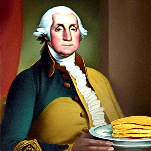 george washington comiendo arepas