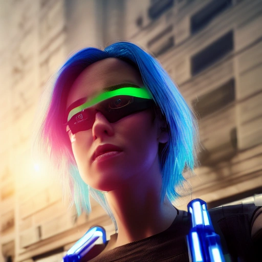 side close up portrait of 1 cyberpunk girl, detailed face, spotlight, cyberpunk city, wired, multicolored, vibrant high contrast, hyperrealistic, photografic, 8k, epic ambient light, octane render