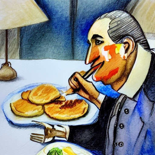 george washington comiendo arepas, Pencil Sketch, Water Color, Oil Painting, Trippy