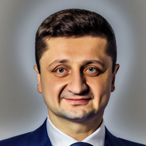 detailed portrait of Volodymyr Zelenskyi, President of Ukraine, high image quality, 4k quality, 8k quality
