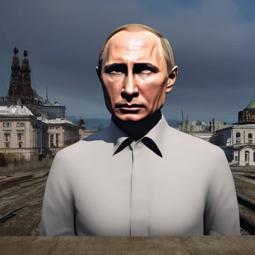 4k, RTX, DLSS, Vladimir Putin The President of Russia lies dead in the grave, maximum realism of the picture, well-drawn details