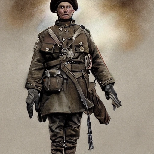 Perfect drawing of a brave Ukrainian soldier after victory in the great war, wearing a coat of arms of Ukraine, complex, highly detailed, 3D, popular on artstation, complex, elegant, highly detailed, digital painting, artstation, concept art, smooth, sharp focus, illustration , art by artgerm and greg rutkowski and Alfons Mucha, 8k