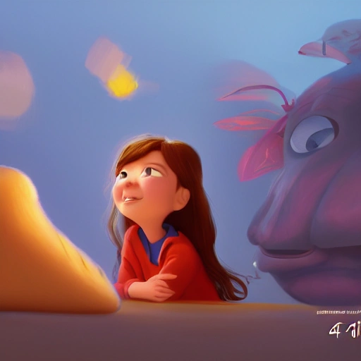 first love, pixar style, 2 d illustration, concept art, behance, artstation, 4 k, 8 k