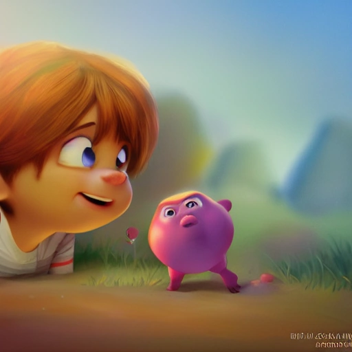 first love, pixar style, 2 d illustration, concept art, behance, artstation, 4 k, 8 k