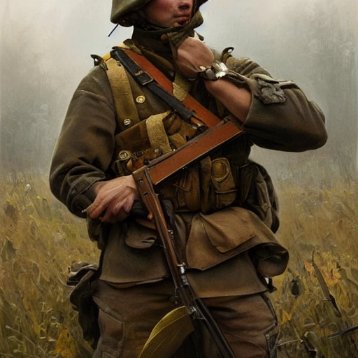 Perfect drawing of a brave Ukrainian soldier during a historical war, complex, highly detailed, 3D, popular on artstation, complex, elegant, highly detailed, digital painting, artstation, concept art, smooth, sharp focus, illustration, art by artgerm and greg rutkowski and Alfons Mucha, 8k
