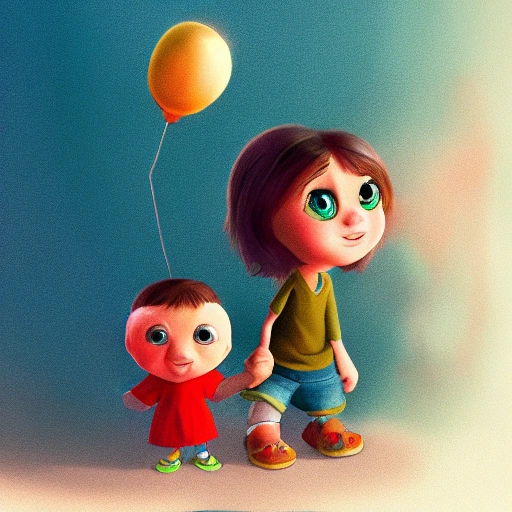 first love, pixar style, 2 d illustration, concept art, behance, artstation, 4 k, 8 k