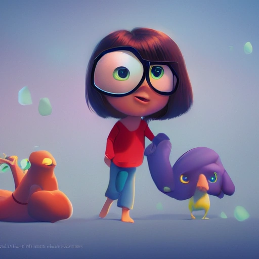 first love, pixar style, 2 d illustration, concept art, behance, artstation, 4 k, 8 k