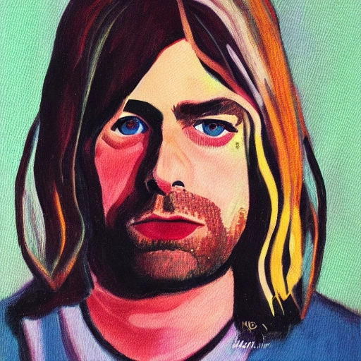 A portrait of Kurt Cobain