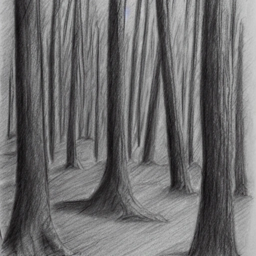 Woods, Pencil Sketch