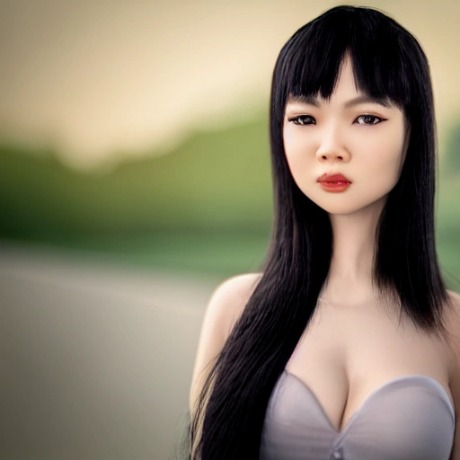 ((intricate vietnamese woman standing)) , 8k ,((supper relistic eyes)),mint skin condition,long silky black hair, natural look,humble face,sharp eyes brown, photographic ,full detailed body ,(transparent clothes), racing car background,wind blowing her hair, ((nice breast))   stunning modern urban upscale environment, ultra realistic, concept art, elegant, highly detailed, intricate, sharp focus, depth of field, f/1.8, 85mm, medium shot, mid shot, (centered image composition), (professionally color graded), ((bright soft diffused light)), volumetric fog, trending on instagram, trending on tumblr, hdr 4k, 8k