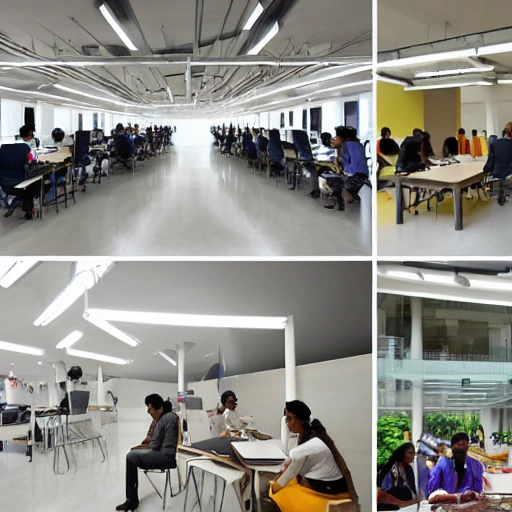 Bringing together creativity, technology and sustainability, the National Institute of Design in Hyderabad is a modern-day oasis for aspiring designers. Designed by world-renowned architect BV Doshi, this campus serves as a source of inspiration and a hub for innovation. Embracing the rich cultural heritage of Hyderabad while embracing cutting-edge design practices, the NID campus is a vibrant and dynamic space that fosters collaboration and growth. From textiles and product design to graphics and animation, students here are empowered to turn their artistic visions into tangible realities. Join us in this unique artistic journey and become a part of the design revolution that is shaping India's future.Zaha Hadid Architects thesis level design art and culture elements, 3D acadamic block hostel blocks oat landscape parking canteen sports complex interior view tree concept ,cluster form ,fuctional spaces ,design evolution custer form tree branch shape in form free flow plan