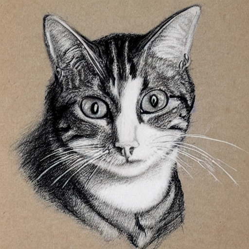 , Pencil Sketch cat doctor
