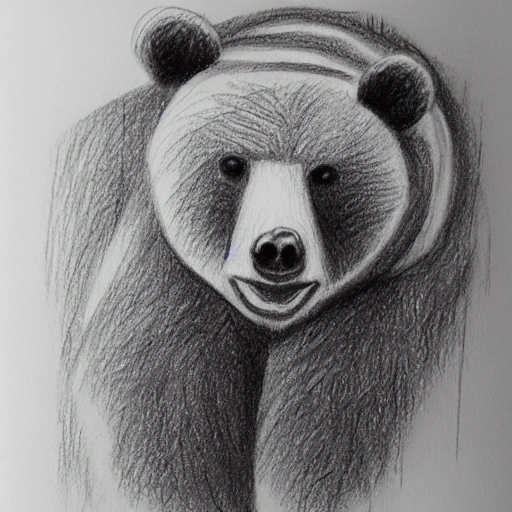 Pencil Sketch 
bear
