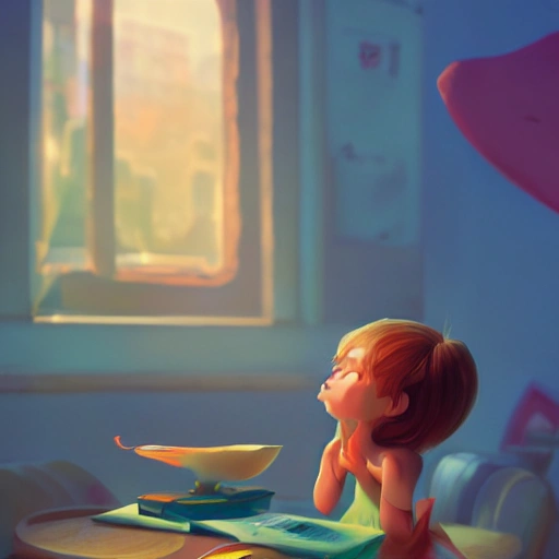 first love, pixar style, 2 d illustration, concept art, behance, artstation, 4 k, 8 k