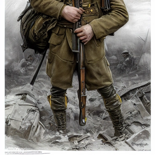 Perfect drawing of a brave Ukrainian soldier after victory in the great war, wearing a coat of arms of Ukraine, complex, highly detailed, 3D, popular on artstation, complex, elegant, highly detailed, digital painting, artstation, concept art, smooth, sharp focus, illustration , art by artgerm and greg rutkowski and Alfons Mucha, 8k