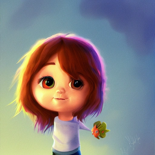 first love, pixar style, 2 d illustration, concept art, behance, artstation, 4 k, 8 k